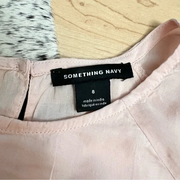 SOMETHING‎ NAVY Blush Pink Mini Dress Ruffle Hem Size 8 NWT - Picture 6 of 8